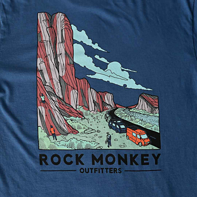 Dirt Bag Tee - Short Sleeve - Cool Blue-Tees-Rock Monkey Outfitters