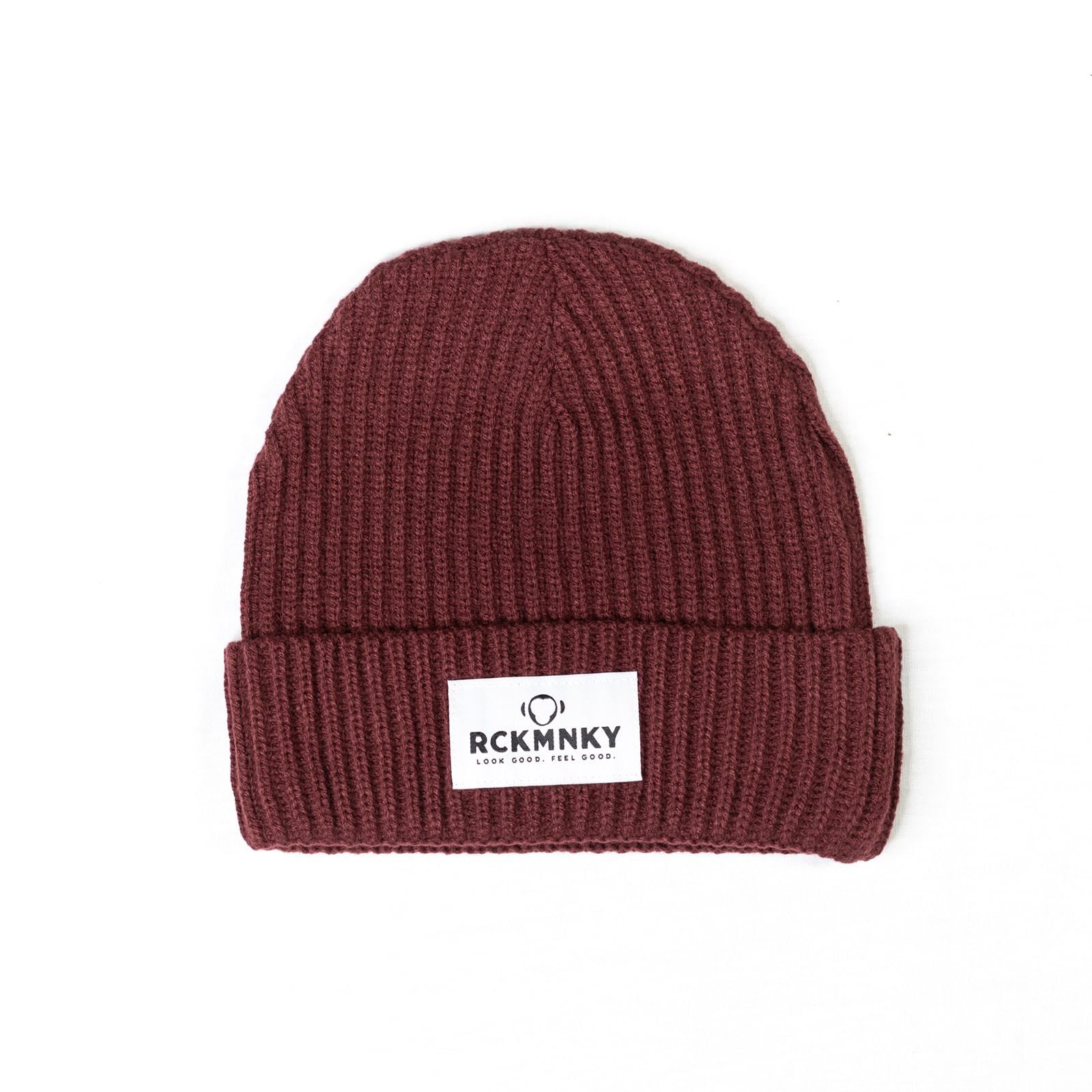 RCKMNKY Beanie - Maroon-Beanie-Rock Monkey Outfitters